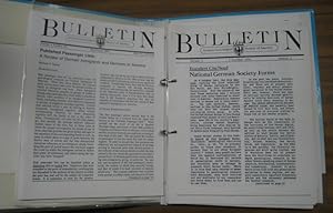 Bild des Verkufers fr Bulletin 1986 - 1990, Volumes 1 - 4, almost complete. - Contains: Volume 1, number 1 - 3 ( October - December 1986 ) / Vol. II, No. 5 - 12 ( May 1988 - December 1988 ) / Vol. III, No. 2 - 12 ( February - December 1989 ) / Vol. IV, No. 1 - 3/4 ( Januaray - May/August 1990 ). - Attached / Beigabe: Newsletter. Vol. 1, number 1, January 1992 / Volume III, No. 2, 4, 5, 6, 8 and 9 ( February - October 1994 ). - zum Verkauf von Antiquariat Carl Wegner