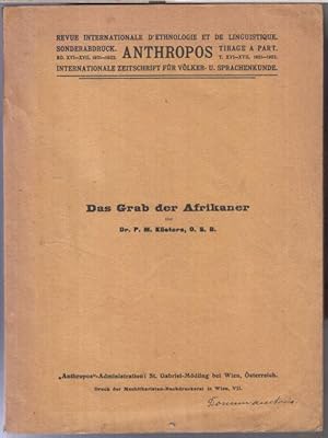 Das Grab der Afrikaner. - In: Revue internationale d ' ethnologie et de linguistique / Internatio...