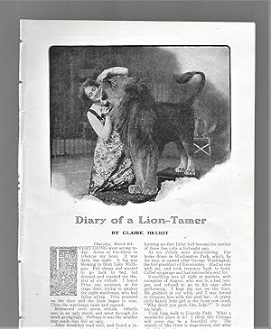 Seller image for Diary Of A Lion-Tamer for sale by Legacy Books II