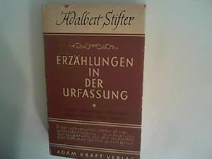 Bild des Verkufers fr Erzhlungen in der Urfassung. Abdias, Narrenburg, Wirkungen, Brigitta, Das alte Siegel, Hagestolz zum Verkauf von ANTIQUARIAT FRDEBUCH Inh.Michael Simon