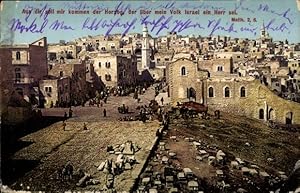 Ansichtskarte / Postkarte Israel, Partie der Stadt, Aus dir soll mit kommen der Herzog., Matth. 2,6