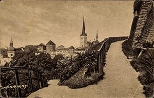 Ansichtskarte / Postkarte Tallinn Reval Estland, Teilansicht der Stadt vom Dom aus