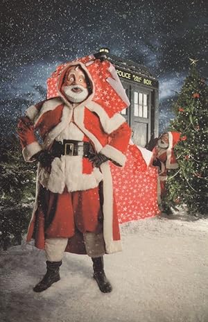 Dr Who Christmas Puppet Robot BBC TV Series Xmas Postcard