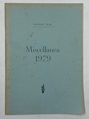 Bild des Verkufers fr Miscellanea 1979. Estratto da L?Eusebiano. [Curiosit storia locale Vercelli] zum Verkauf von Libreria antiquaria Dedalo M. Bosio