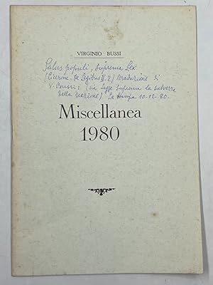 Seller image for Miscellanea 1980. Estratto da L?Eusebiano. [Curiosit storia locale Vercelli] for sale by Libreria antiquaria Dedalo M. Bosio