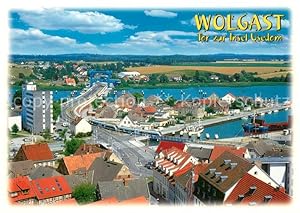 Postkarte Carte Postale 73727342 Wolgast Mecklenburg-Vorpommern Fliegeraufnahme Wolgast