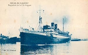 Image du vendeur pour Postkarte Carte Postale 73736640 Dampfer Oceanliner Nicolas Paquet mis en vente par Versandhandel Boeger