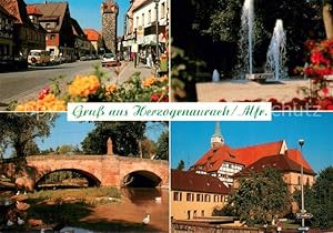 Bild des Verkufers fr Postkarte Carte Postale 73735241 Herzogenaurach Motive Innenstadt Turm Springbrunnen Bruecke Herzogenaur zum Verkauf von Versandhandel Boeger