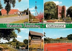 Seller image for Postkarte Carte Postale 73737142 Friedeburg Ostfriesland Bosseln Maibaum Reepsholt Ems-Jade-Kanal Tennis for sale by Versandhandel Boeger