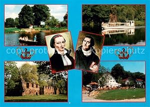 Postkarte Carte Postale 73732982 Hoefgen Grimma Faehre Muldenschiff Katharin von Bora Luther Port...