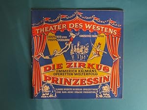 Bild des Verkufers fr Die Zirkusprinzessin. Souvenir und Festprogramm. zum Verkauf von Antiquariat Messidor