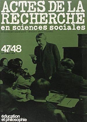 Image du vendeur pour Actes de la Recherche en Sciences Sociales 47/48: juin 1983 education & philo. mis en vente par JLG_livres anciens et modernes