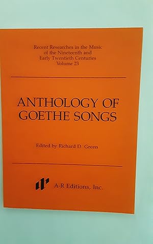 Seller image for Anthology of Goethe Songs for sale by Lyon's Den Mystery Books & More