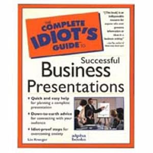 Bild des Verkufers fr Cig: To Business Presentations: Complete Idiot's Guide (Complete Idiot's Guide to) zum Verkauf von WeBuyBooks