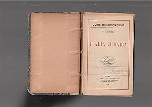 Bild des Verkufers fr ITALIA JUDAICA saggio d'una bibligrafia storica e archeologica degli Ebrei d'Italia : Guide Bibligrafiche zum Verkauf von Meir Turner