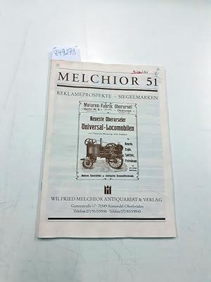 Melchior Katalog 51; Reklameprospekte Siegelmarken