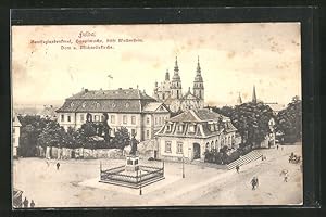 Ansichtskarte Fulda, Bonifaziusdenkmal, Hauptwache, Stift Wallenstein, Dom und Michaeliskirche