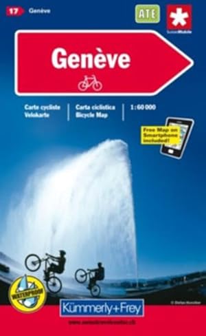 Seller image for Genve : Switzerland, nouveau avec index, carte cycliste avec les routes officielles "La Suisse  vlo". Association Transports et Environnement, ATE / Velokarte ; 17 for sale by Antiquariat Mander Quell