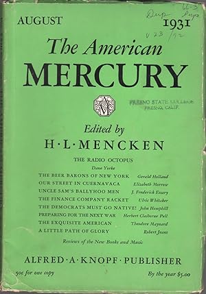 Image du vendeur pour The American Mercury: Vol. XXIII, No. 92, August 1931 mis en vente par Clausen Books, RMABA