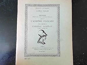 Seller image for Discours pour la rception du cardinal Danilou (loge du cardinal Tisserand) for sale by JLG_livres anciens et modernes