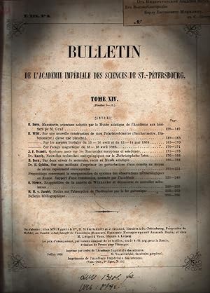 Bulletin de l academie imperiale des Scienes de St. Petersbourg tome XIV Nr. 2