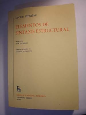 Elementos de sintaxis estructural Tomo II