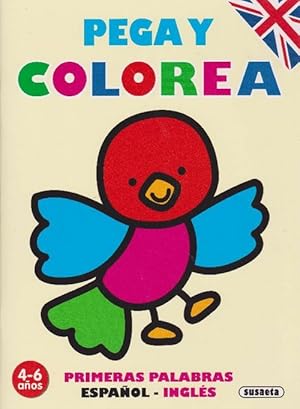 Image du vendeur pour Pega y colorea primeras palabras espaol-ingls. Edad: 4+. mis en vente par La Librera, Iberoamerikan. Buchhandlung