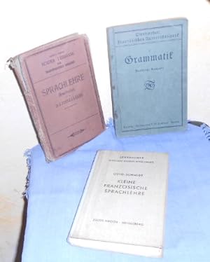 3 Französisch-Lehrbücher aus den Jahren 1911, 1923 und 1952 im Konvolut