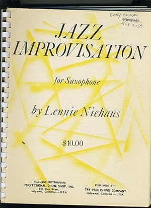 Image du vendeur pour JAZZ IMPROVISATION FOR SAXOPHONE mis en vente par Daniel Liebert, Bookseller