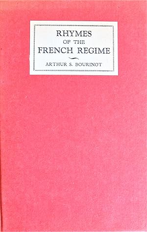 Imagen del vendedor de Rhymes of the French Regime a la venta por Ken Jackson