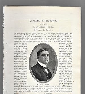 Seller image for F. Augustus Heinze / Charles Joseph Bonaparte / William Rainey Harper: Captains Of Industry, Part XXI for sale by Legacy Books II