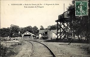 Image du vendeur pour Ansichtskarte / Postkarte Versailles Yvelines, Ecole de Chemin de Fer, 5e Regiment du Genie, Voie circulaire du Polygone mis en vente par akpool GmbH