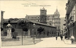 Image du vendeur pour Ansichtskarte / Postkarte Oviedo Asturias Spanien, Universidad y Banco Asturiano mis en vente par akpool GmbH