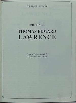 Figures de lhistoire ,Thomas Edward Lawrence.