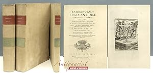 Barbarorum leges antique cum notis et glossariis. Accedunt formularum fasciculi et selectae const...