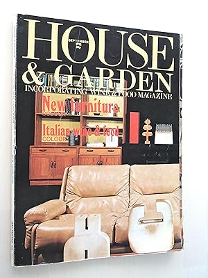 Imagen del vendedor de House & Garden (Incorporating Wine & Food Magazine) September 1972 a la venta por PhotoTecture Books