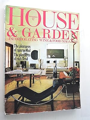 Imagen del vendedor de House & Garden (Incorporating Wine & Food Magazine) November 1972 a la venta por PhotoTecture Books