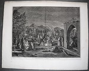 La Commemoration des Morts chez les Armeniens. Dessiné par Bernard Picart en 1710, rectifié en 1730.