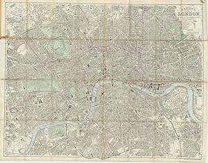 Bacon's New Map of London, Divided Into Half Mile Squares & Circles. Scale Four Inches to the Mil...