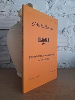 Música Judaica. Journal of the American Society for Jewish Music. Vol. VII., No. 1. 1985 / 1986.