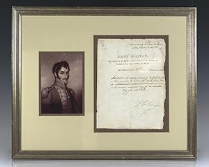 Simon Bolivar Signed Order of the Liberators Appointment.