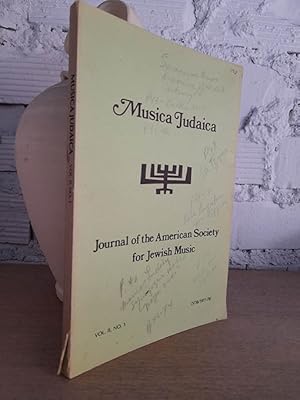 Música Judaica. Journal of the American Society for Jewish Music. Vol. II., No. 1. 1977 / 1978.