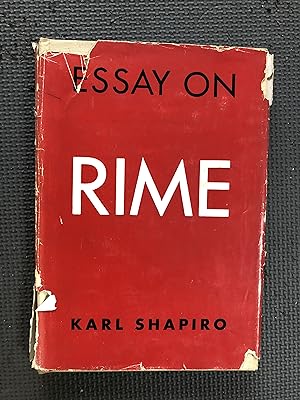 Bild des Verkufers fr Essay on Rime zum Verkauf von Cragsmoor Books