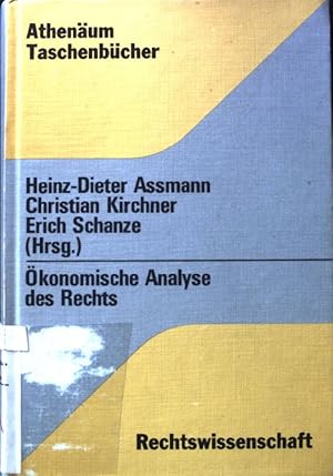 Bild des Verkufers fr konomische Analyse des Rechts. Athenum-Taschenbcher ; 6211 : Rechtswiss. zum Verkauf von books4less (Versandantiquariat Petra Gros GmbH & Co. KG)