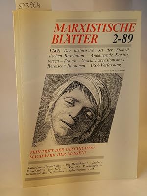 Imagen del vendedor de Marxistische Bltter 2-89 27. Jahrgang, Februar 1989 a la venta por ANTIQUARIAT Franke BRUDDENBOOKS