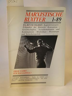 Imagen del vendedor de Marxistische Bltter 1-89 27. Jahrgang, Januar 1989 a la venta por ANTIQUARIAT Franke BRUDDENBOOKS