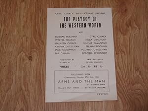 Image du vendeur pour Flyer Advertising The Playboy of the Western World By J. M. Synge at the Gaiety Theatre Dublin, 20th July. 1953 mis en vente par Dublin Bookbrowsers