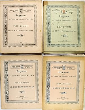 Programm herausgegeben am Schlusse des Schuljahres 1895-1896 (1896-1897, 1897-1898, 1898-1899, 18...