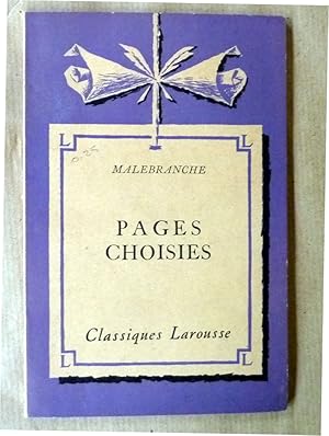 Seller image for Pages choisies. Notes de Mlle Ghyslaine de Vries for sale by librairie sciardet