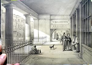 The Mall Chester Olde Shopping street scene. Lithograph c1840-50